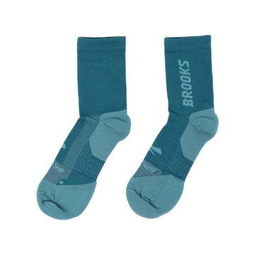 Brooks 運動襪 Ghost Crew Socks 藍 綠 緩衝 支撐 低筒 襪子 280495459