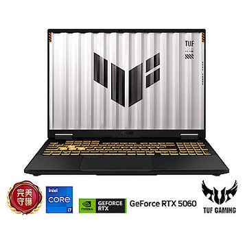 ASUS FX608JMR 16吋電競筆電 (i7 14650HX/GeForce RTX 5060 8GB/16GB/1TB SSD/御鐵灰/TUF Gaming F16)