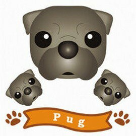 FIELD&POINT 超可愛狗狗車貼(巴哥黑)