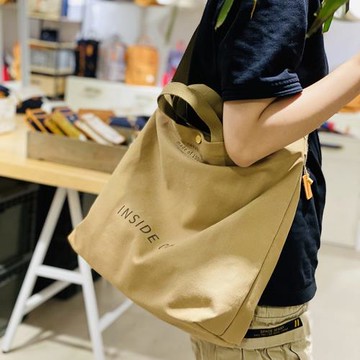 帆布包男斜挎包大容量托特包手提包戶外休閑男士包包旅行單肩包