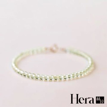 【HERA 赫拉】天然嫩綠葡萄石水晶極細手串手鍊 H115010702