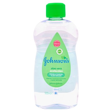 嬌生嬰兒潤膚油 蘆薈滋養配方  富含維生素E和蘆薈  低過敏性  清爽不黏膩  迅速吸收鎖水保濕10小時  500ml  1瓶