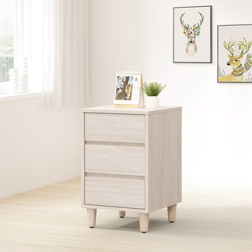 直人木業-SWEET極簡風白榆木40公分立式三抽櫃