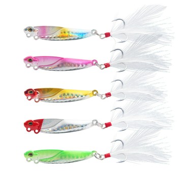 【TTFF】路亞餌 遠拋投沉水鐵板VIB魚鉤 10.7/15.8/20.4g血槽羽毛鉤金屬仿真假餌擬餌 垂釣漁具現貨批發