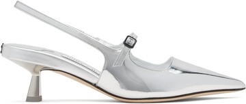 Jimmy Choo 银色 Didi 45 中跟鞋