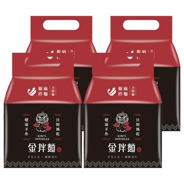 金拌麵 椒麻醬拌麵 刀削麵 4包  520g  4袋