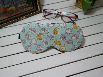 湖水綠刺蝟  可調式睡眠眼罩 sleep mask