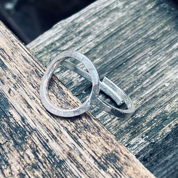 純銀 圓圈 戒指 S484