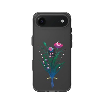 iPhone Air Clear (相機按鈕) 酷墨灰 - Denise Rashidi (Surudenise) - Space Flowers 花的物語