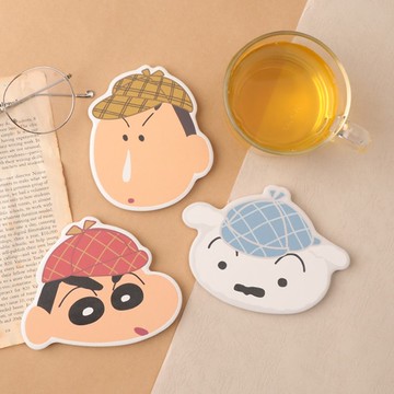 蠟筆小新陶瓷吸水墊 偵探系列 - 蠟筆小新 造型杯墊 杯墊 吸水墊