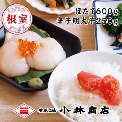 ふるさと納税 根室市 ほたて600g・辛子明太子250g B-16060