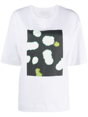 Christian Wijnants - Tijan abstract-print T-Shirt - women - Organic Cotton - M - White