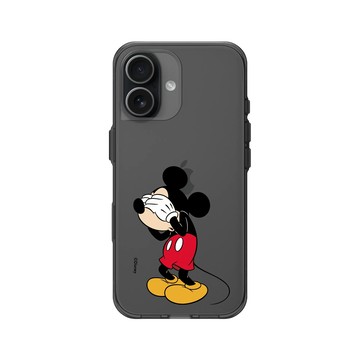 iPhone 17 Clear (相機按鈕) 酷墨灰 - 迪士尼-米奇 Mickey - 遮眼米奇
