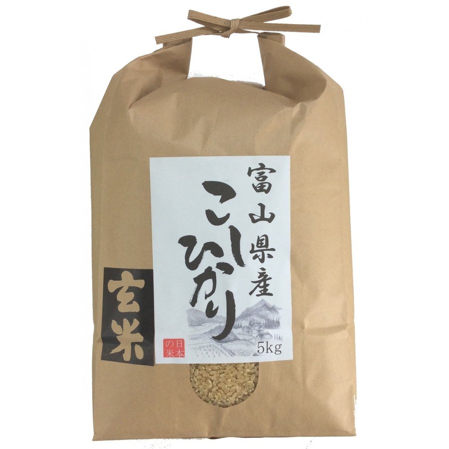 米 お米 玄米 5kg コシヒカリ 富山県産 令和5年産 石抜き処理済み 送料無料