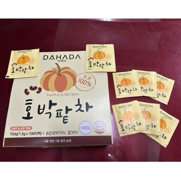 韓國女生最愛 消水腫神器 無糖 無咖啡因茶包🫘韓國🇰🇷DAHADA 南瓜紅豆茶茶包 1.5g/包 南瓜 紅豆 養身 茶包