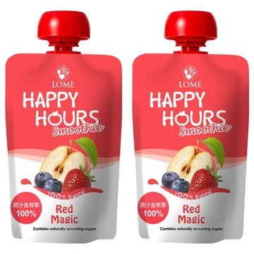HAPPY HOURS 生機纖果飲 蘋果+藍莓+草莓  100g  2包