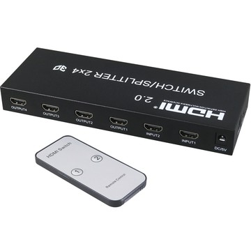 伽利略 HDMI2.0 影音分配器 2進4出