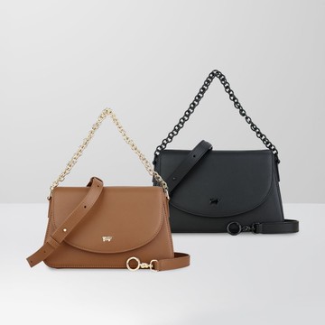 【免費升級送禮包裝】卡諾 斜背包-黑色/麥色/BF871-11-BK/BRA