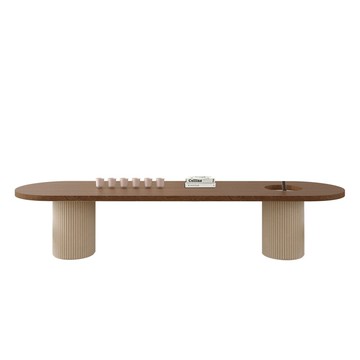 實木大板桌會議桌書吧工作臺辦公培訓餐椅店長桌茶桌洽談桌椅組合[DD030109]