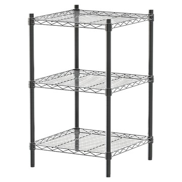 dayneeds 日需百備 輕型 烤漆三層架 鐵力士架/收納層架/鞋架/展示架/層架/鐵架  黑色  1組