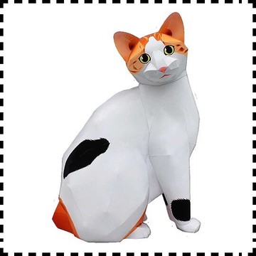 【🌸免運｜當日出貨✈️隔日到🌸】紙紮寵物 日本短尾貓（化給親人與寵物皆可用）寵物金紙 紙紮貓 紙紮屋 元寶 庫錢 蓮花