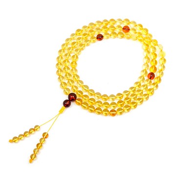 【正佳珠寶】琥珀 頂級黃金金珀 7.8-8.3mm 108顆轉運珠念珠