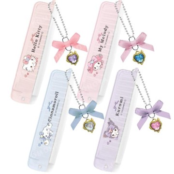 小禮堂 Sanrio 三麗鷗 兩用折疊梳附吊飾 (緞帶款) Kitty 美樂蒂 大耳狗 酷洛米