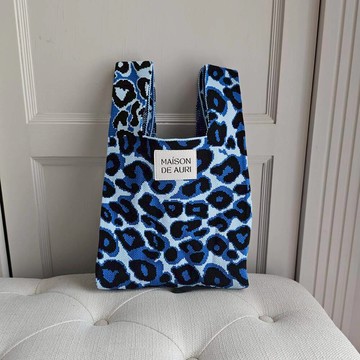 【Maison De Auri】Mini 小提包/ 厚針織 / Panther Blue-獵豹藍