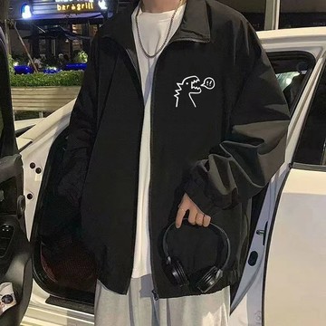 限時優惠 新款休閒防風外套 港風新款外套男女春秋潮牌ins夾克衝鋒衣戶外上衣防風防水棒球服