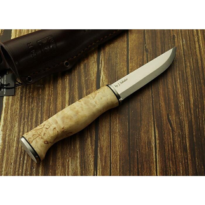 ジョーカー CL127 プッコ カーリーバーチ ブッシュクラフトナイフ,Joker PUUKKO Bushcraft knife CURLY BIRCH Handle