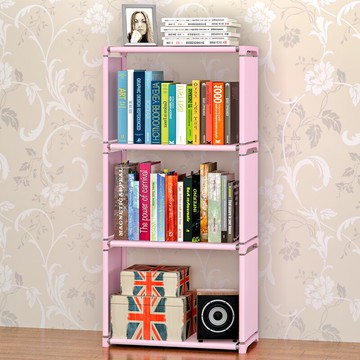 索爾諾新品四層收納層架書架簡易儲物架單個書柜置物架