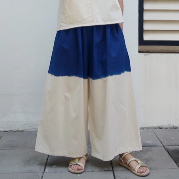 Jinda Pants D - 靛藍色紮染寬褲