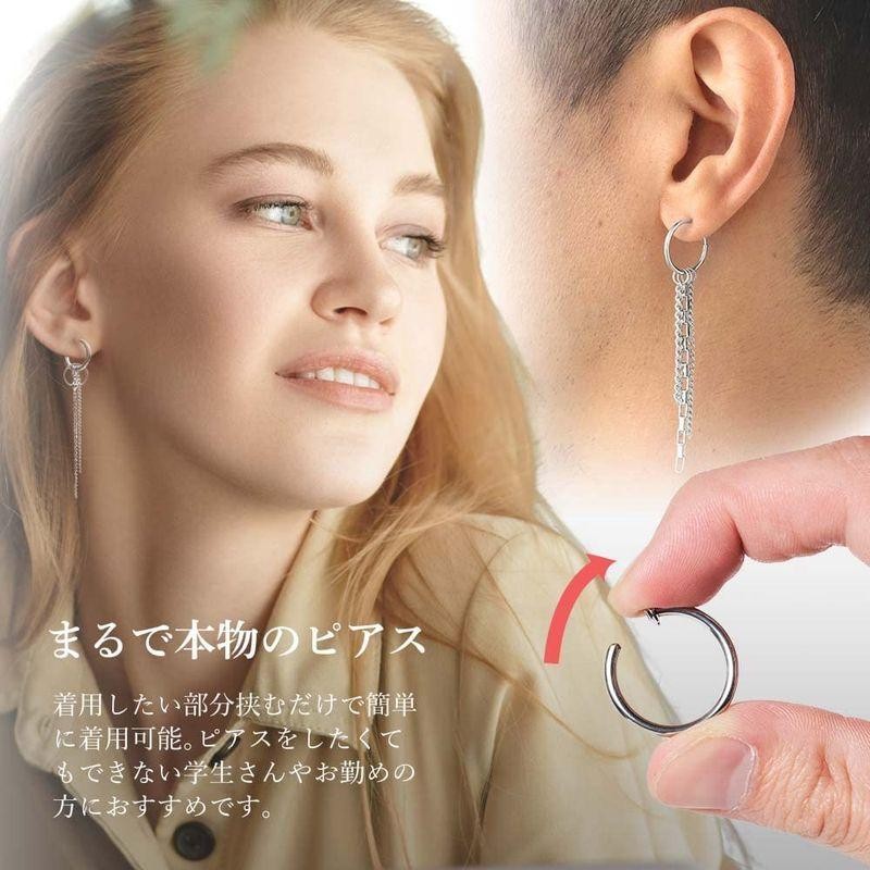 【Puente】 ピアス 穴不要 ティアドロップ フェイクピアス 両耳セット レ