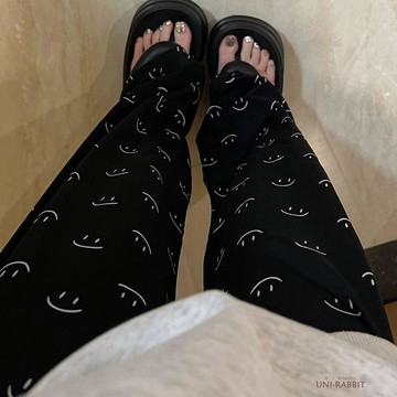 寬鬆慵懶休閒褲女學生夏季小衆設計感時髦高腰柔軟垂感休閒遛彎褲寬鬆闊腿褲女休閒褲女生長褲直筒褲女夏天長褲