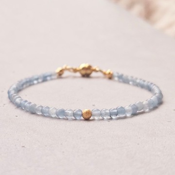 空色海藍寶石極細手鍊