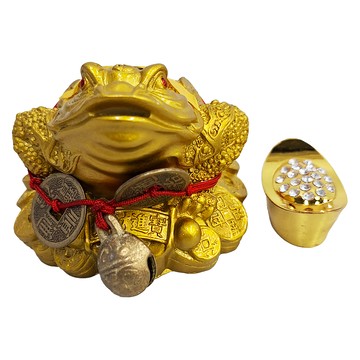 咬錢仿銅金蟾蜍擺飾  1個