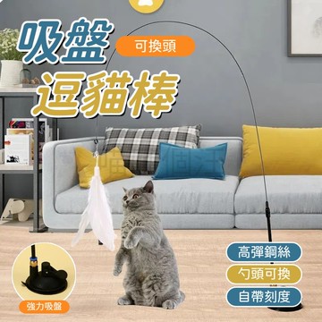 強力吸盤逗貓棒 可替換頭逗貓棒 吸盤逗貓棒 逗貓玩具 逗貓桿 自動逗貓棒 逗貓神器 貓咪自嗨解悶 自動逗貓 貓用品