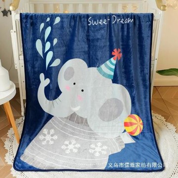 法蘭絨懶鵝兒童毛毯夏季薄款午睡空調毯子珊瑚絨蓋毯禮品批發