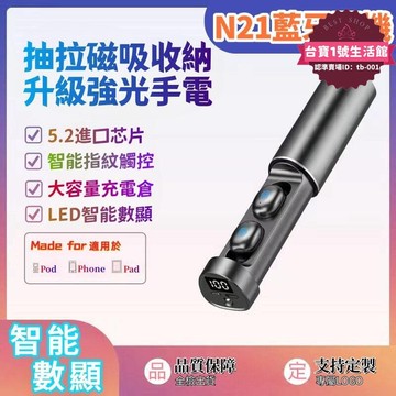 【新店熱銷】真無線拉筒觸控led顯示雙入耳式隱藏耳機