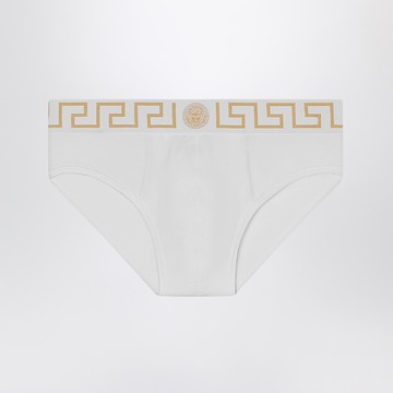 White briefs with Greca border