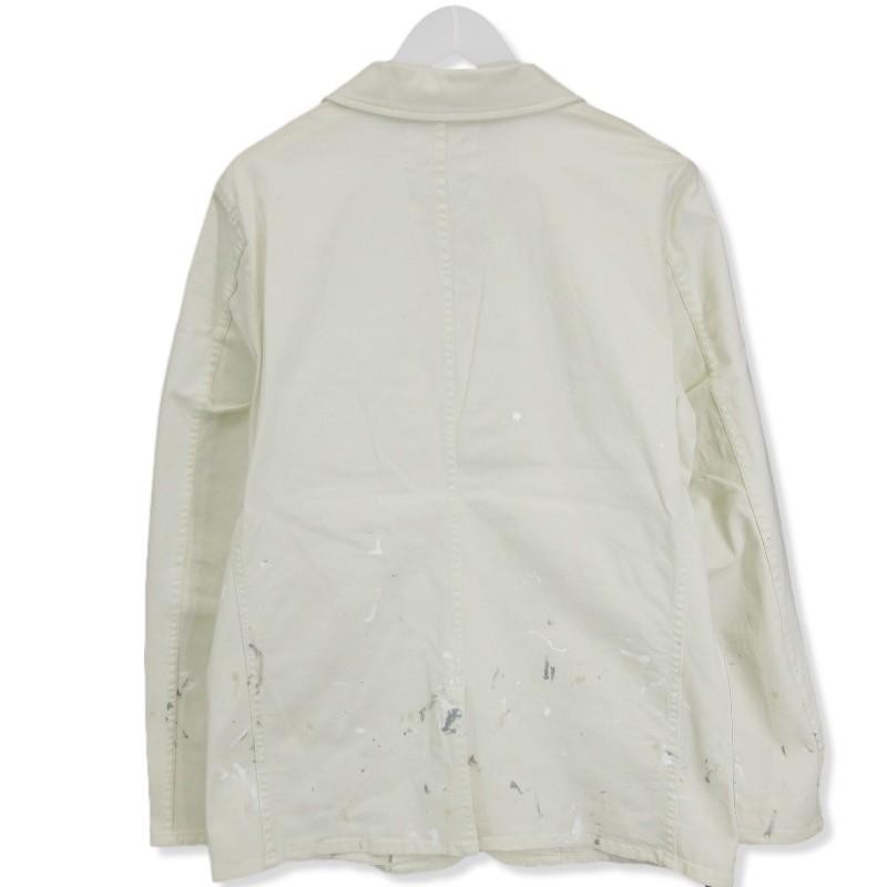 良品 CALEE キャリー USED PAINTING JACKET CL-17SS045 カバーオール ジャケット 加工 ホワイト 白 L タグ付き  メンズ 中古 20011186 | LINEブランドカタログ