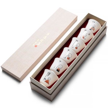 小茶杯陶瓷6只裝品茗杯主人杯茶盞單杯日式功夫茶具杯子禮盒套裝