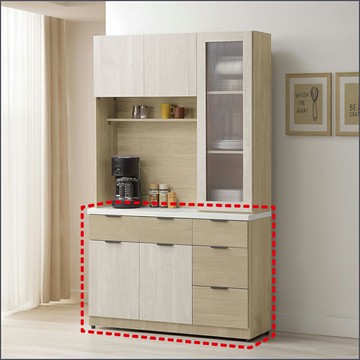 2 / 4尺餐櫃下座  廚櫃 碗盤櫥櫃 置物櫃 【275B5253】 Leader傢居館275-K32