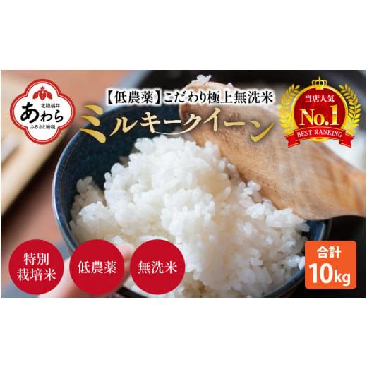 ふるさと納税 福井県 あわら市 令和5年産新米 ミルキークイーン 10kg 無洗米 特別栽培米 低農薬 《食味値85点以上！こだわり極上無洗米》 ／ 福井県 あわら 北…