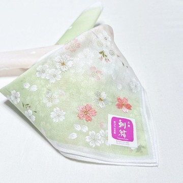 京都手帕 -友禪刺繡-舞櫻