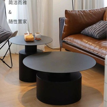 【含稅/免運】 北歐茶幾組合輕奢金屬家用客廳咖啡桌現代創意極簡圓形茶幾組合