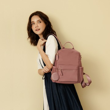 防盜尼龍系列3way後背包 RAMONA 乾燥玫瑰粉