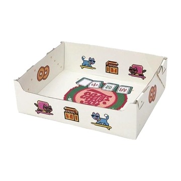 一次性貓砂盆  38 x 30 x 12cm  1個  麻將趣 白色