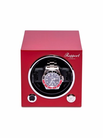 Rapport - Evo single watch winder - unisex - Wood/Leather - One Size - Red