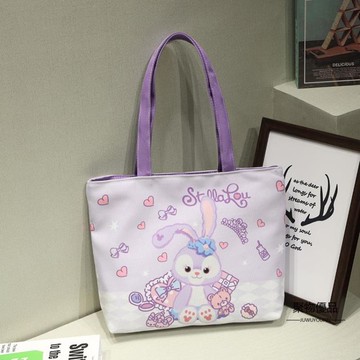 可愛卡通側背帆布包女學生環保袋百搭時尚大容量女書包【聚物優品】